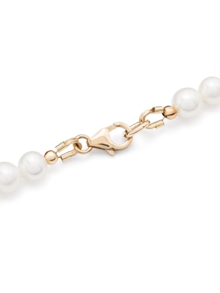 Gold-tone Pearl and Crystal Necklace