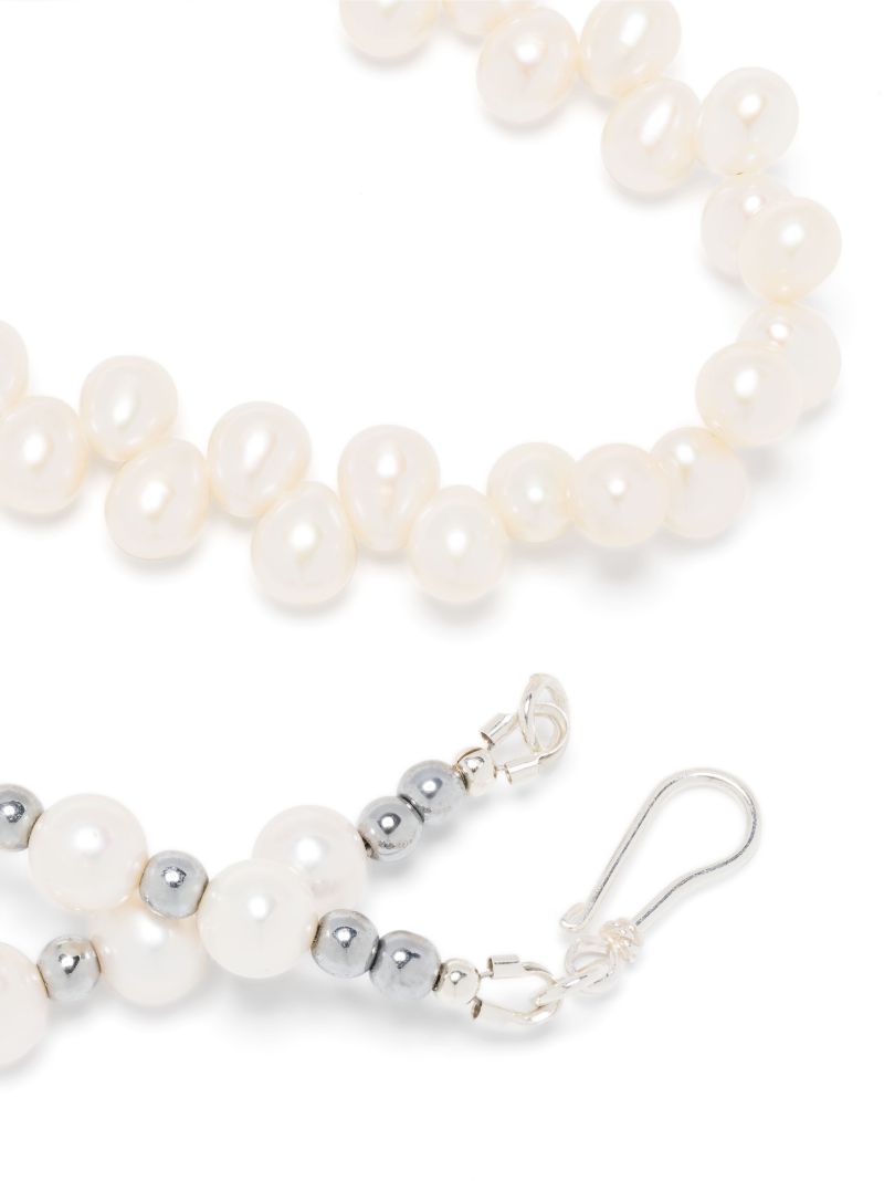 Sterling Silver Pearl and Hematite Necklace