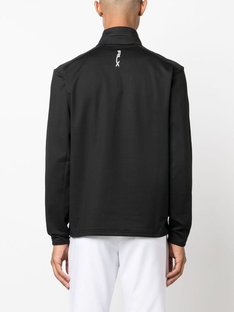 Black Golf Zip Up Performance Top