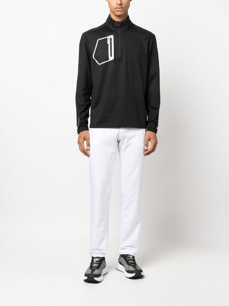 Black Golf Zip Up Performance Top