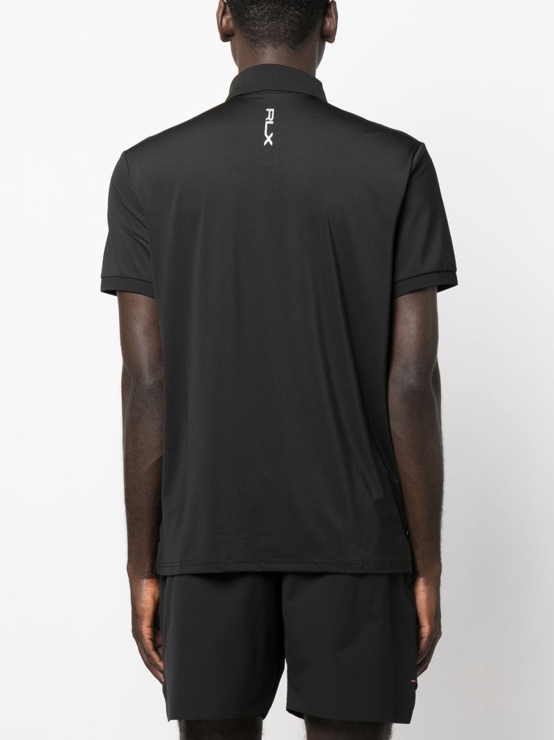 Black Logo-detail Polo Shirt