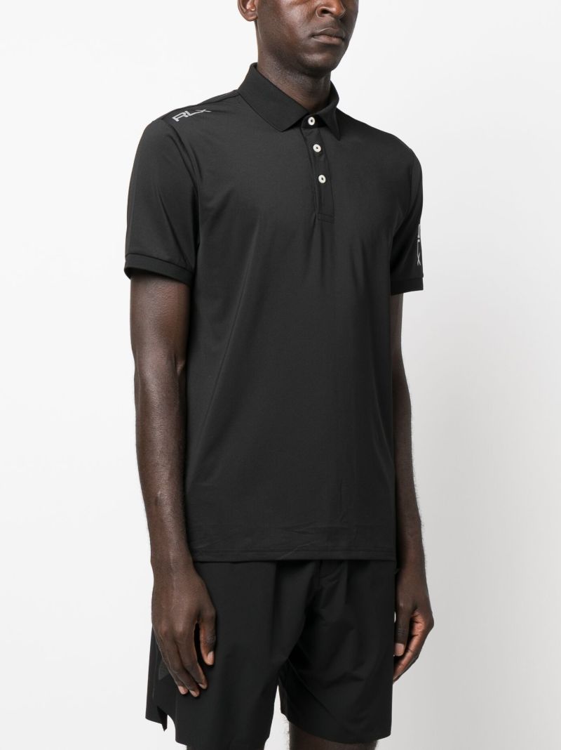 Black Logo-detail Polo Shirt