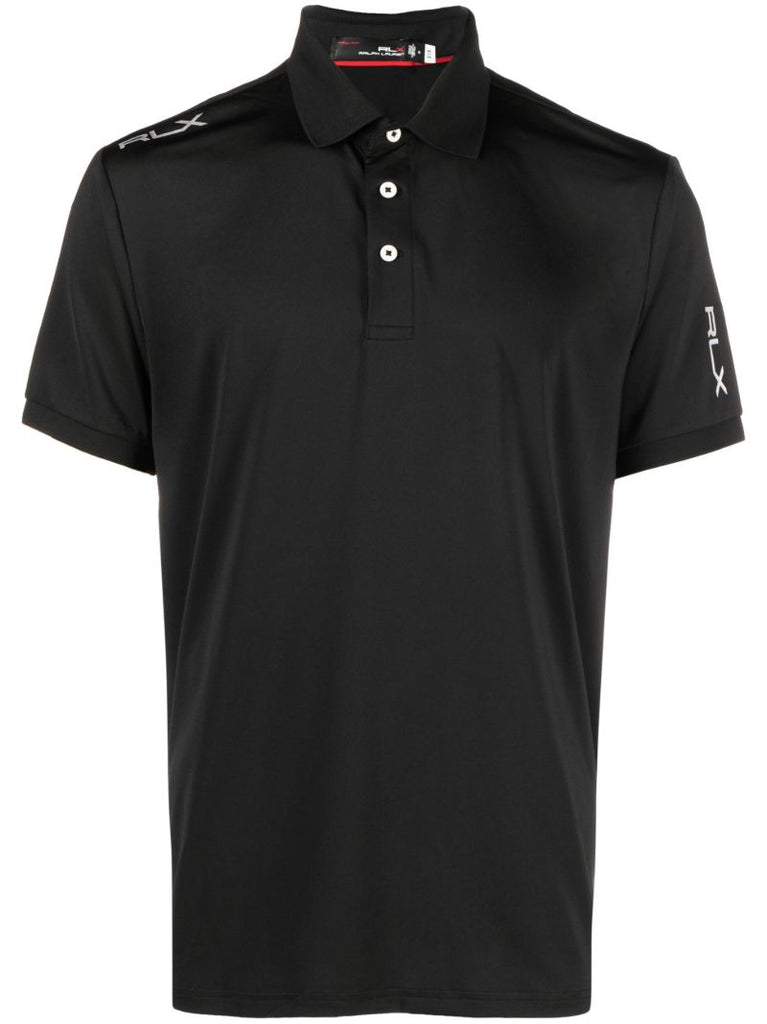 Black Logo-detail Polo Shirt
