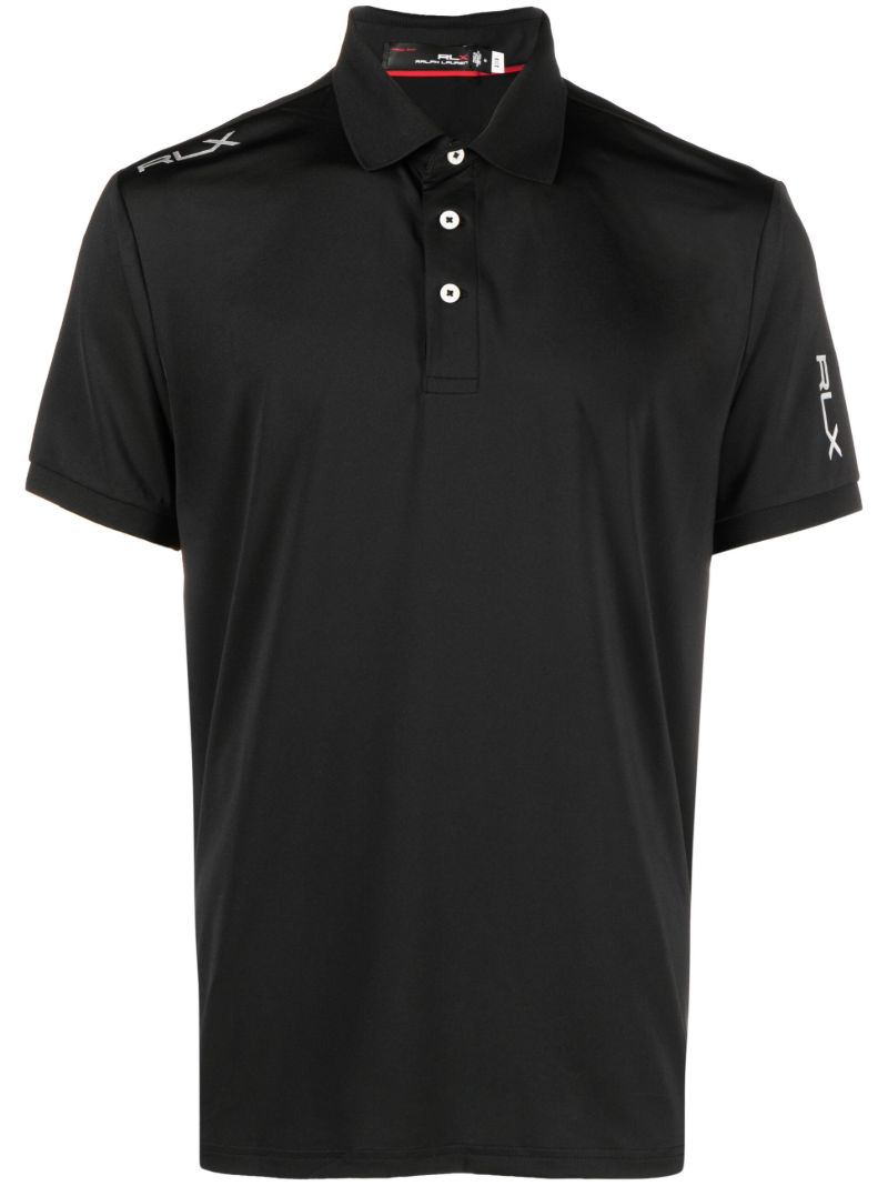Black Logo-detail Polo Shirt