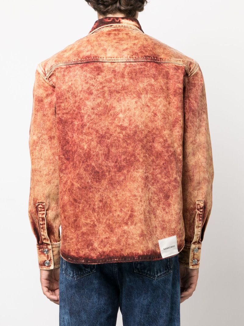 Orange Nama Crinet Denim Shirt
