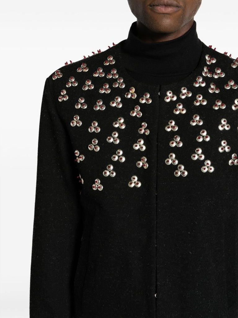 Black Hesdin Embroidered Tailored Jacket