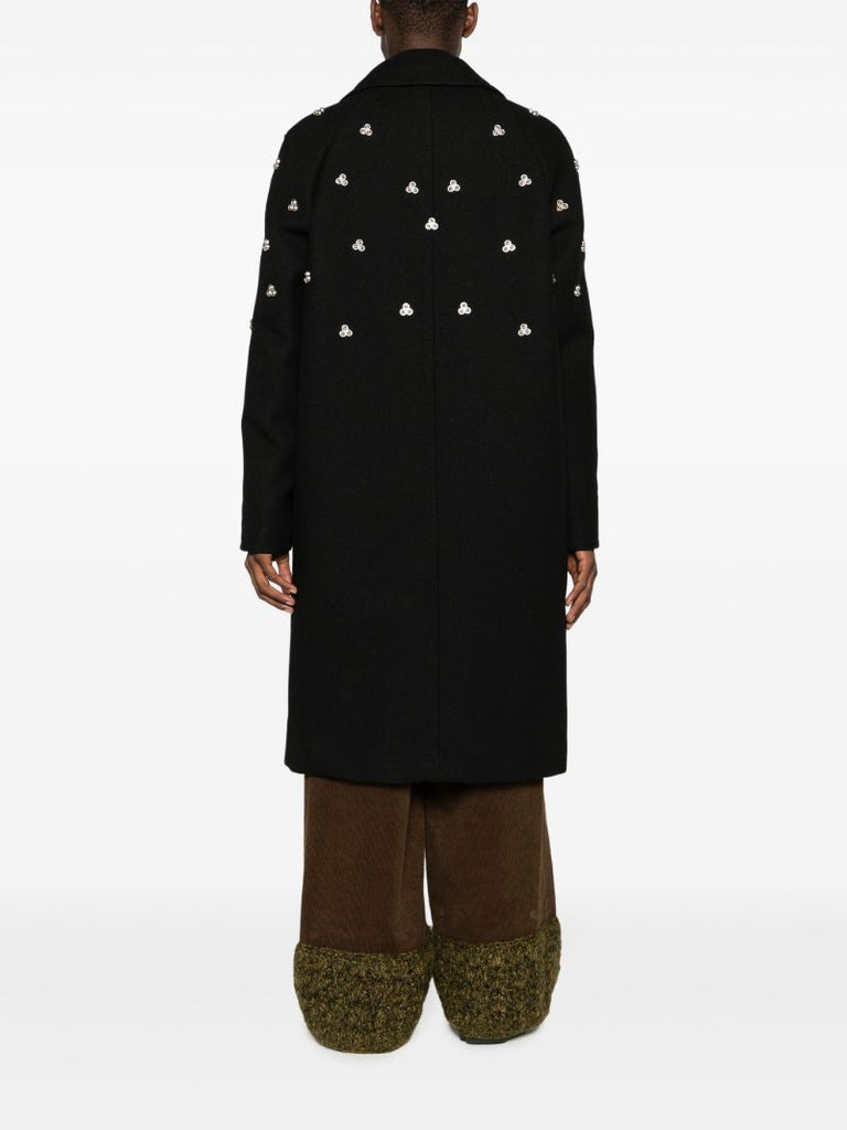 Black Verdun Rivet-embellished Coat