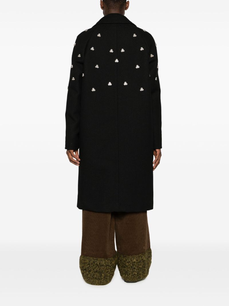 Black Verdun Rivet-embellished Coat