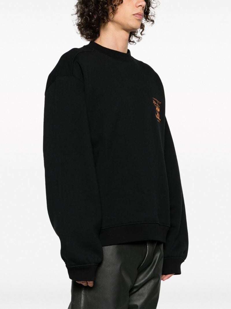 Black Logo-embroidered Cotton Sweatshirt