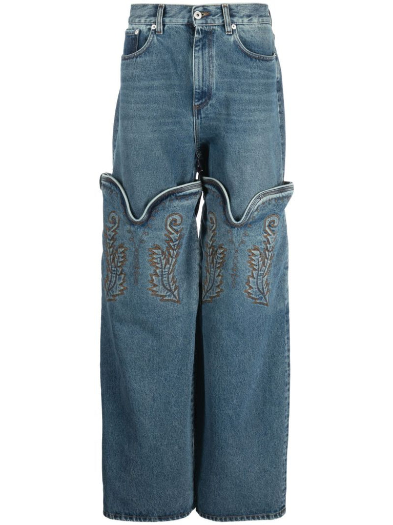 Blue Evergreen Maxi Cowboy Cuff Jeans