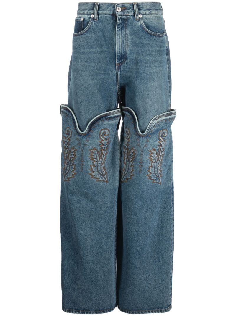 Blue Evergreen Maxi Cowboy Cuff Jeans