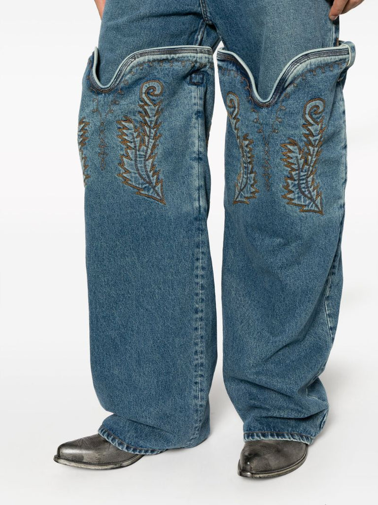 Blue Evergreen Maxi Cowboy Cuff Jeans