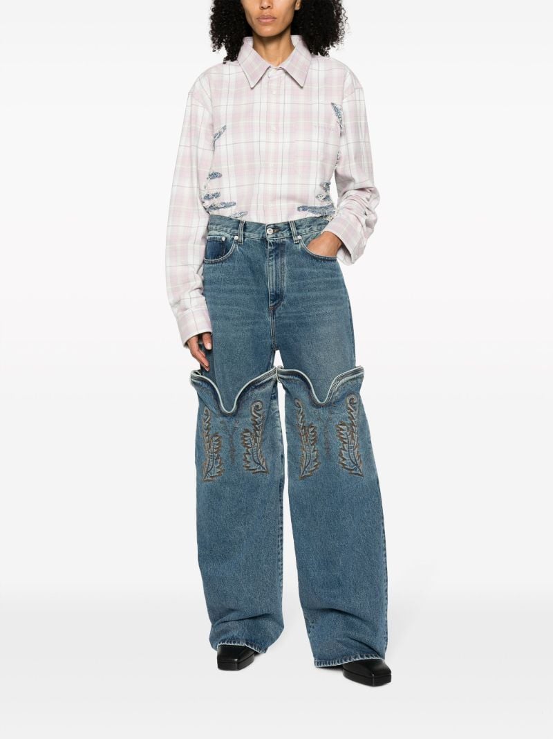 Blue Evergreen Maxi Cowboy Cuff Jeans