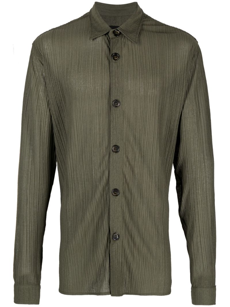Green Crinkled Shirt