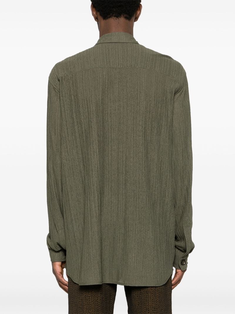 Green Crinkled Shirt