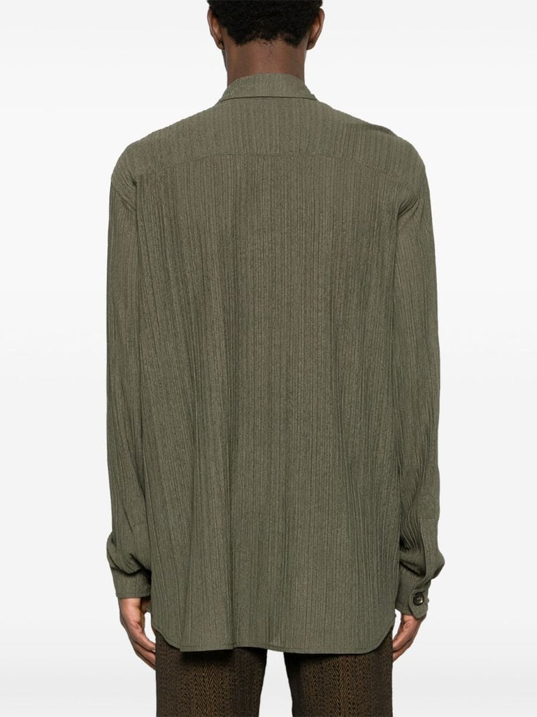 Green Crinkled Shirt