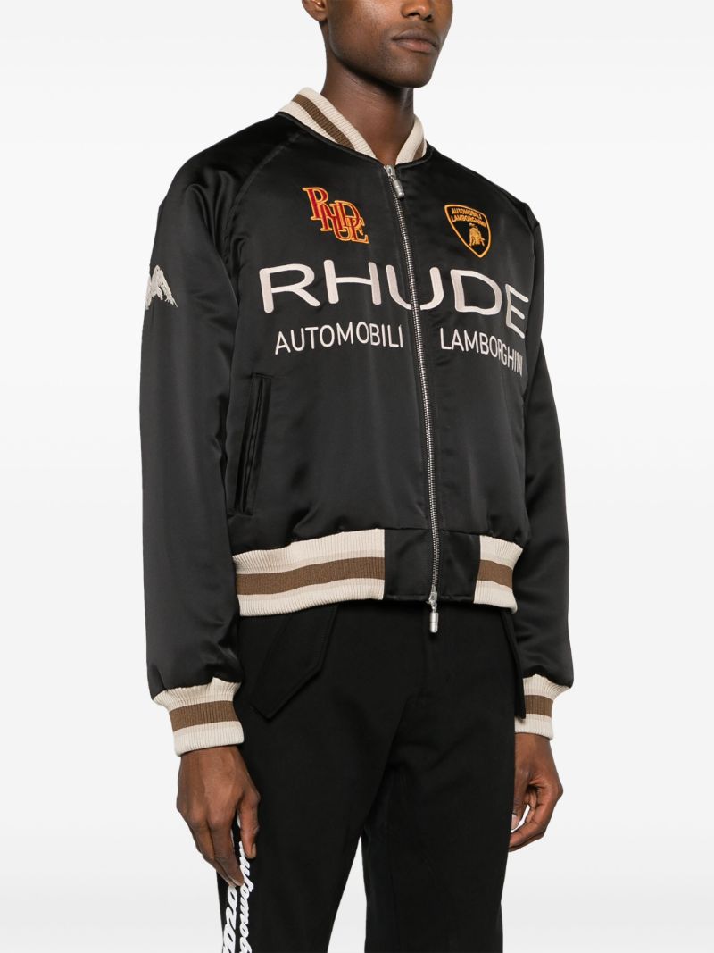 X Automobili Lamborghini Black Awakening Bomber Jacket