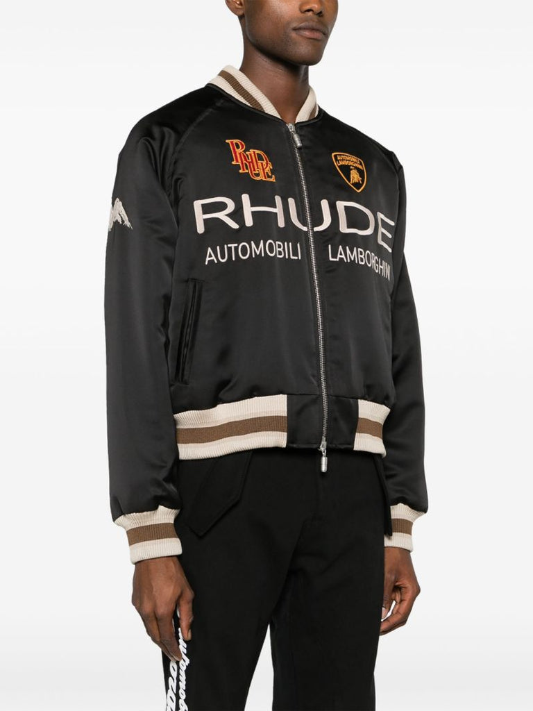 X Automobili Lamborghini Black Awakening Bomber Jacket