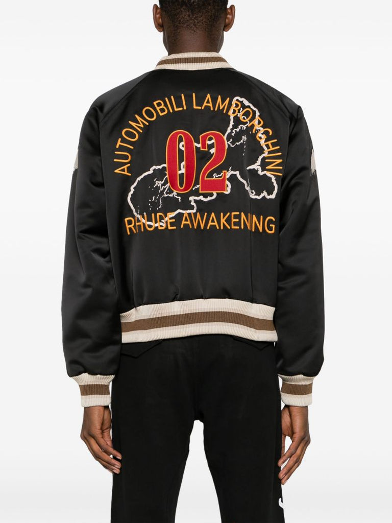 X Automobili Lamborghini Black Awakening Bomber Jacket