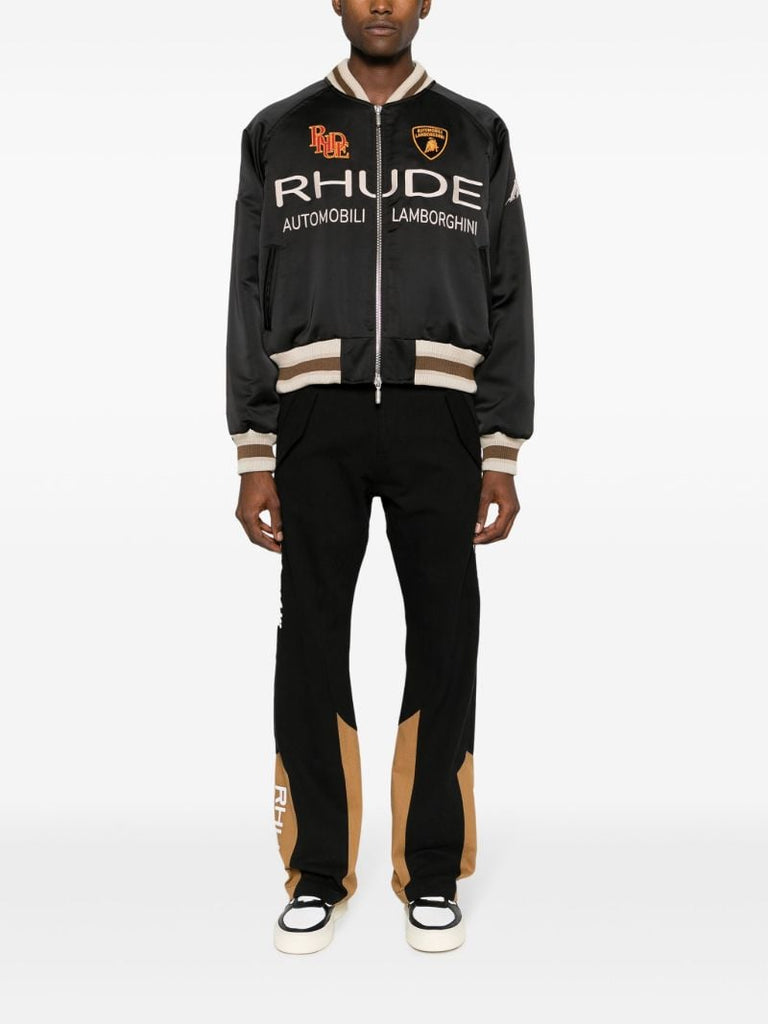 X Automobili Lamborghini Black Awakening Bomber Jacket