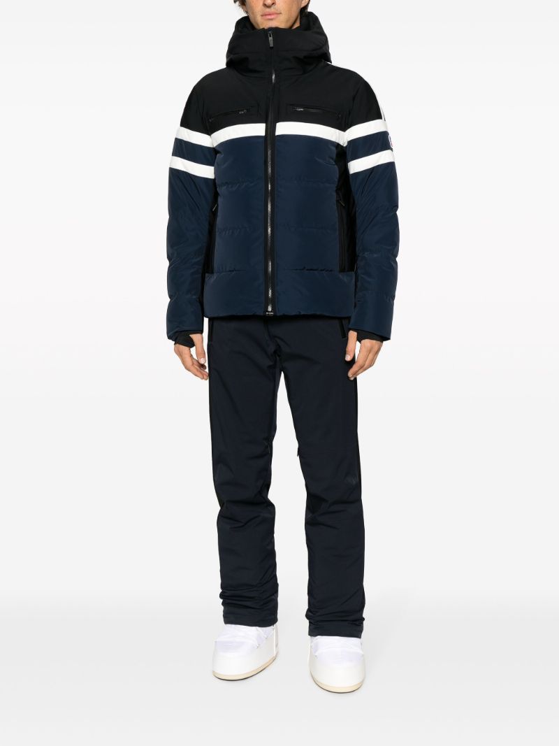 Blue Abelman Panelled Puffer Jacket