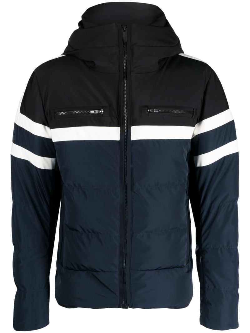 Blue Abelman Panelled Puffer Jacket