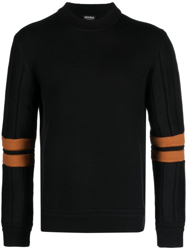 Black Techmerino Wool Sweater