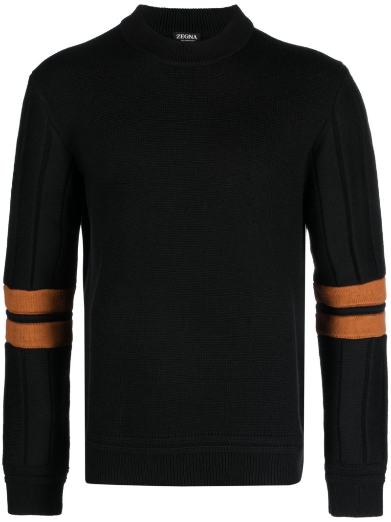 Black Techmerino Wool Sweater