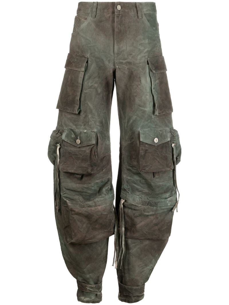Green Camouflage Cargo Tapered Jeans