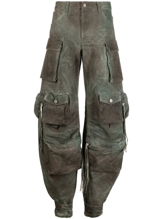 Green Camouflage Cargo Tapered Jeans