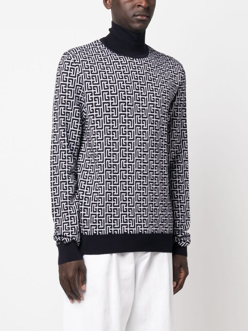 Black Monogram Sweater