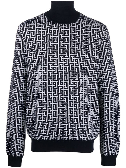 Black Monogram Sweater