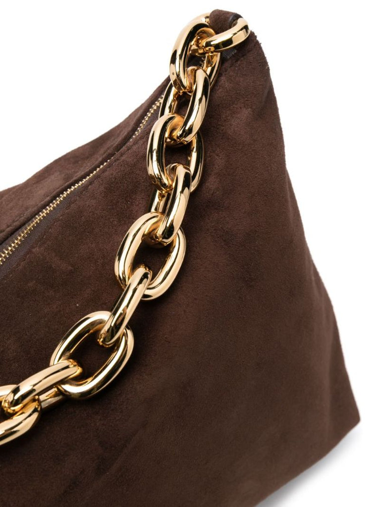 Brown Clara Suede Shoulder Bag