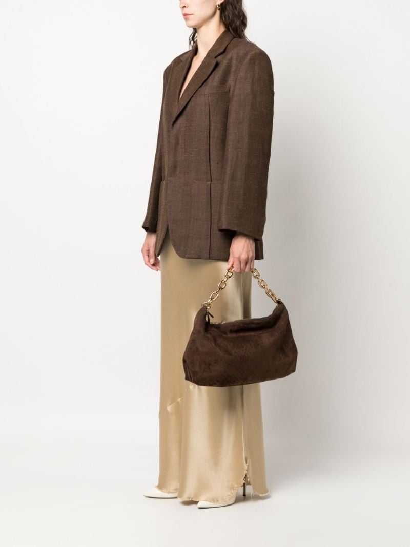Brown Clara Suede Shoulder Bag