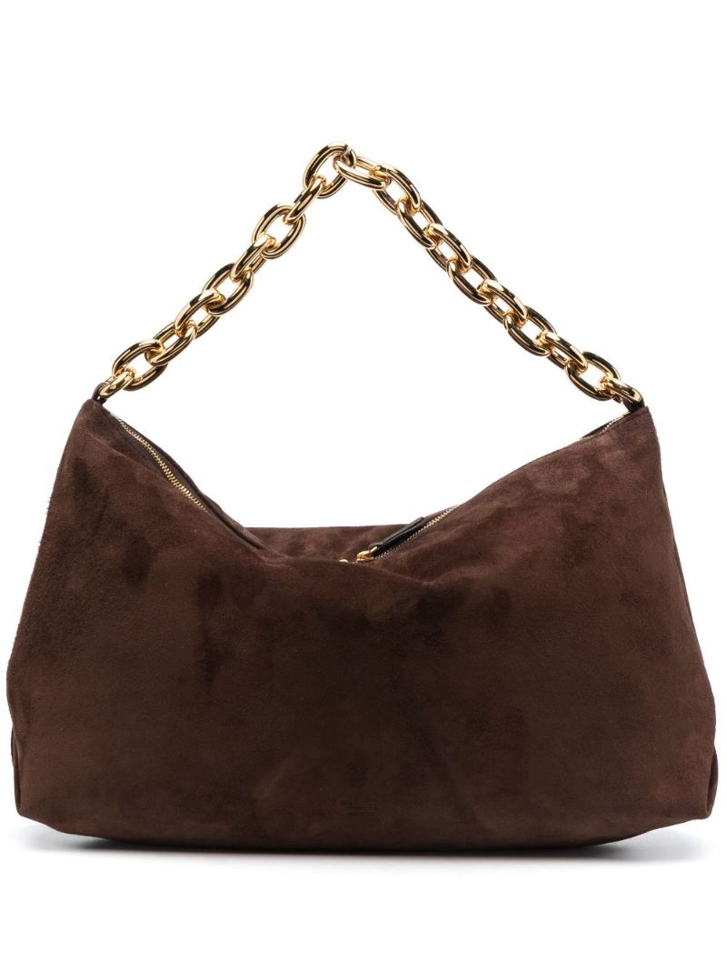 Brown Clara Suede Shoulder Bag