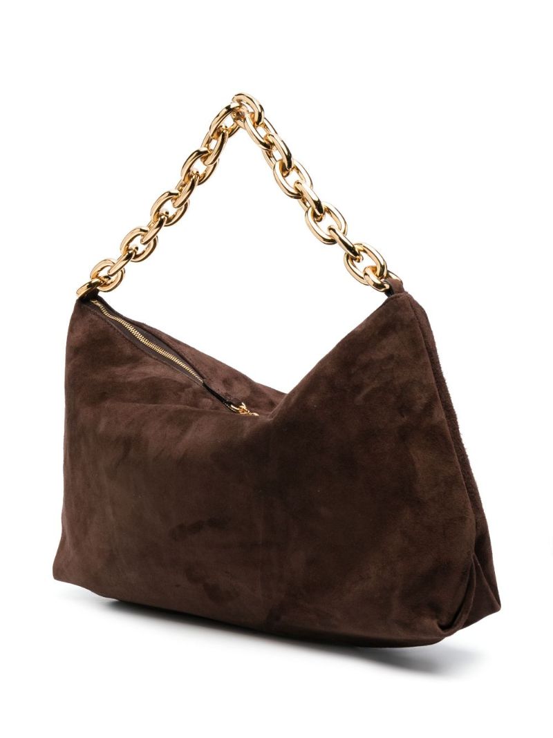 Brown Clara Suede Shoulder Bag
