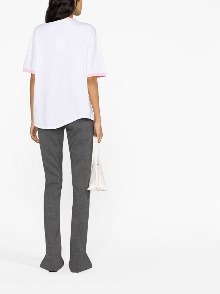 White Monster Logo Print T-shirt