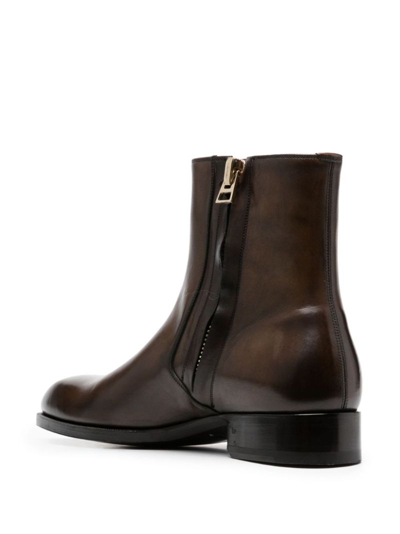Brown Leather Ankle Boots