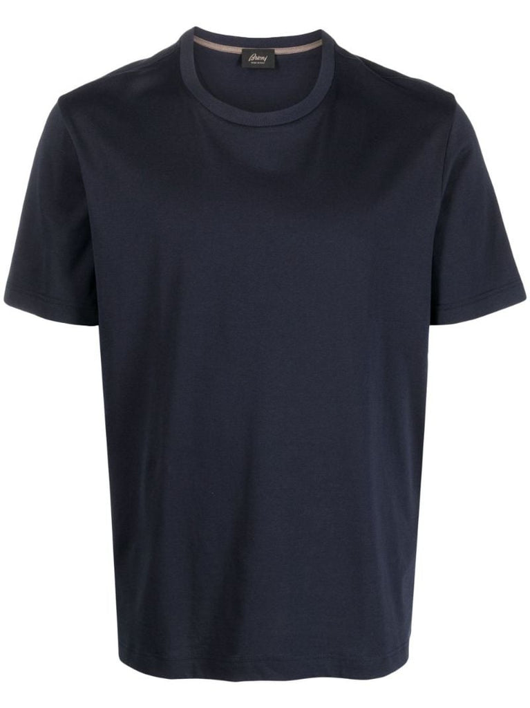 Blue Short-sleeve Cotton T-shirt