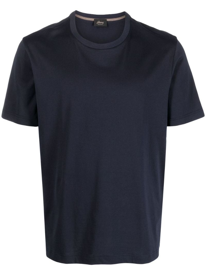 Blue Short-sleeve Cotton T-shirt