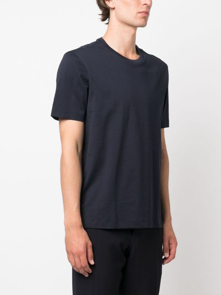 Blue Short-sleeve Cotton T-shirt