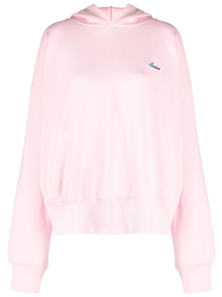 Pink Logo Cotton Hoodie