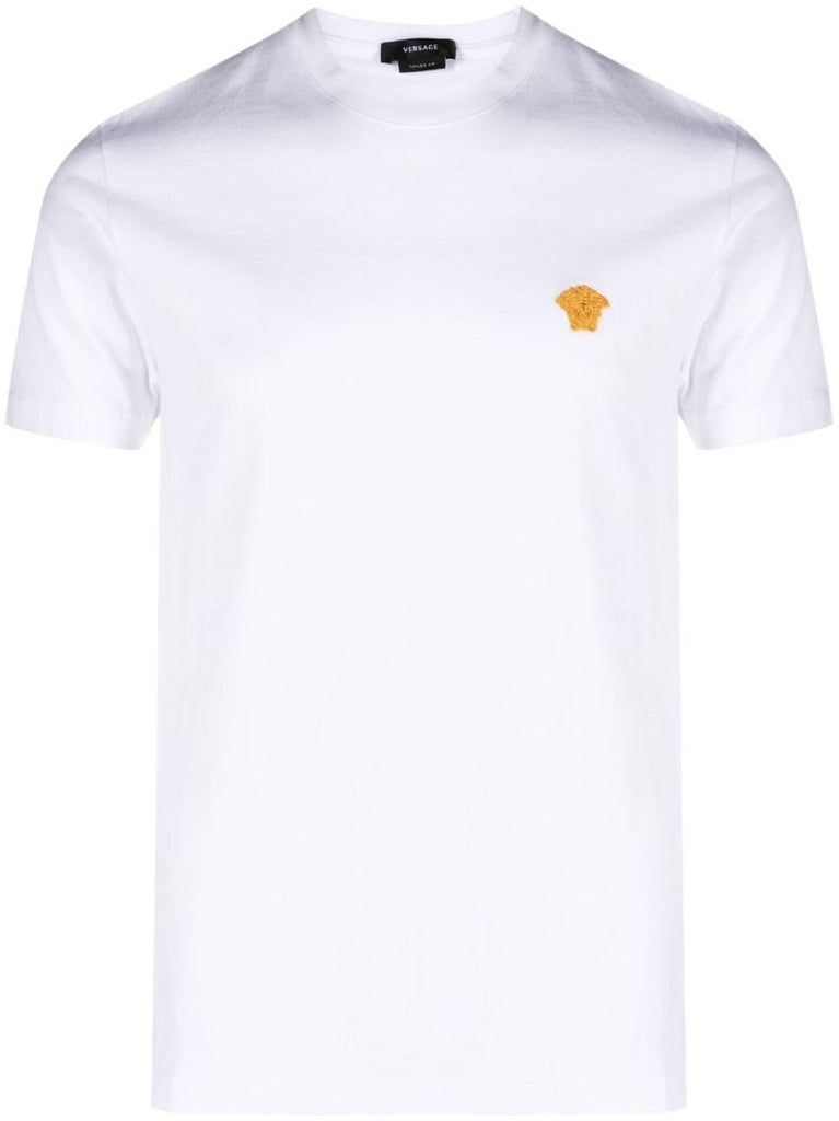 White Medusa-embroidery T-shirt