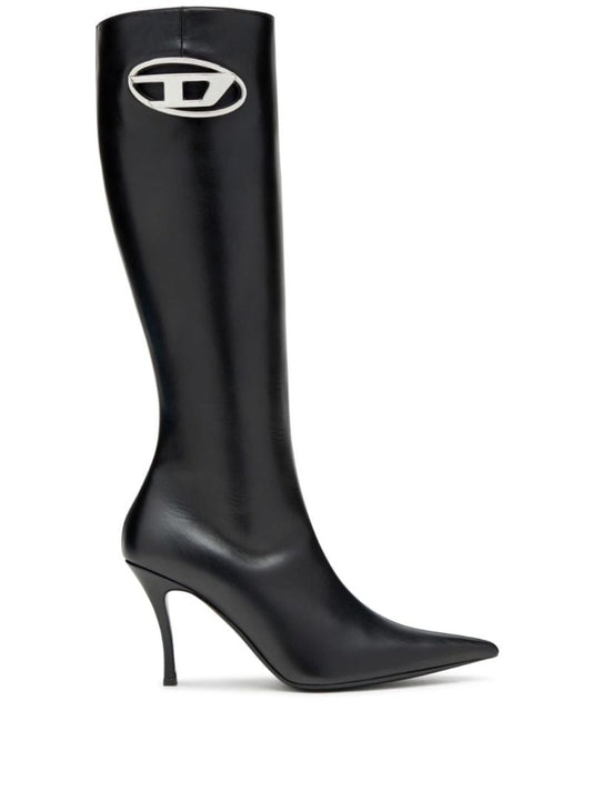 Black D-venus Knee-high Leather Boots