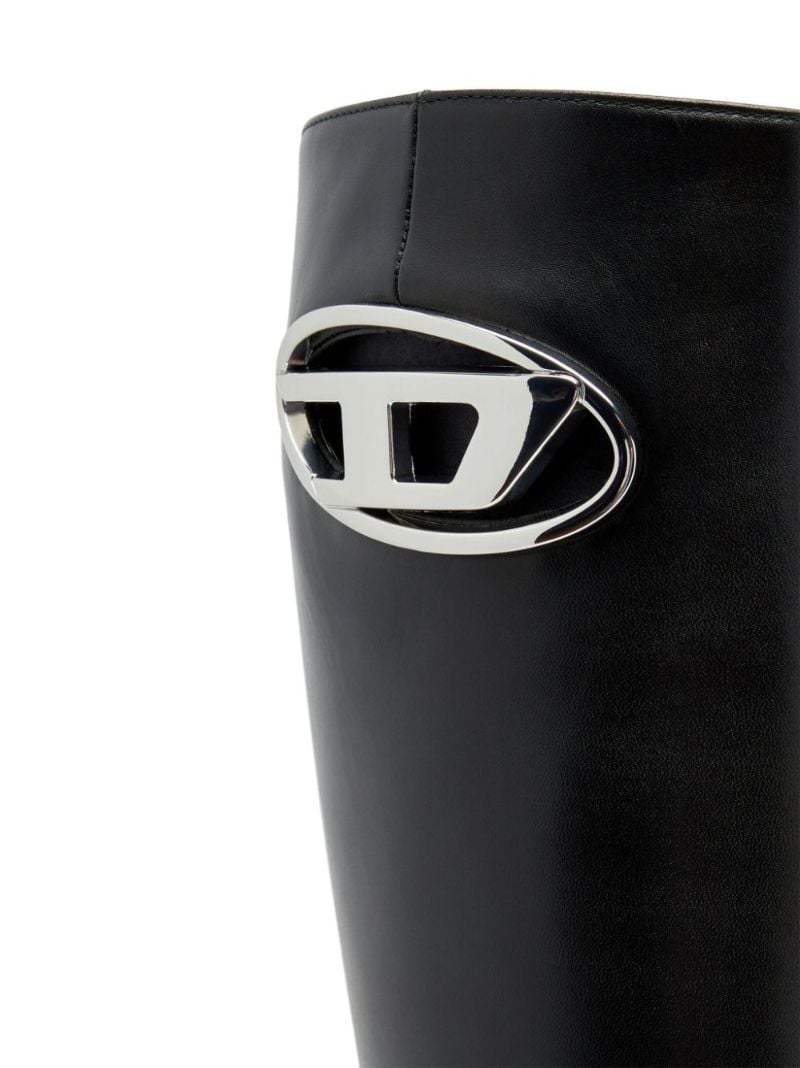 Black D-venus Knee-high Leather Boots