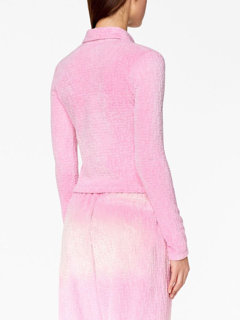 Pink Monogram Chenille Shirt