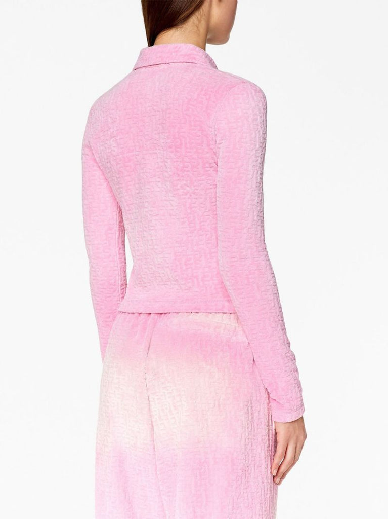 Pink Monogram Chenille Shirt