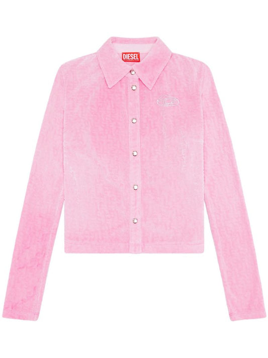 Pink Monogram Chenille Shirt
