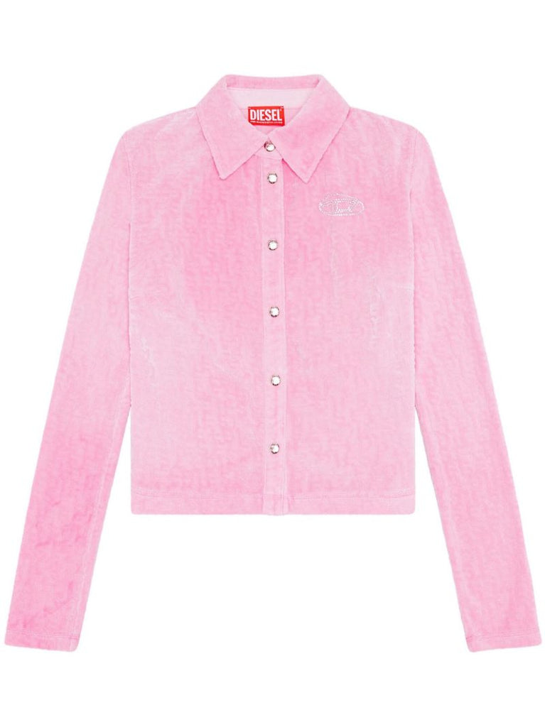 Pink Monogram Chenille Shirt