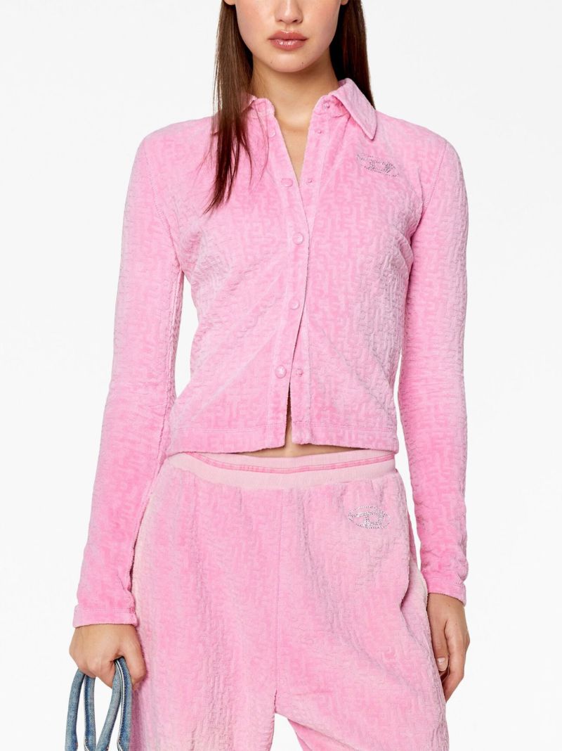 Pink Monogram Chenille Shirt
